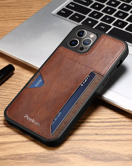 Ultra-thin leather card slot iPhone case - Libiyi