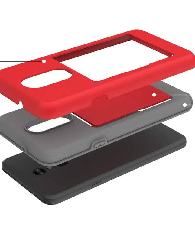 Armor Protective Card Holder Case for LG Stylo 5 - Libiyi