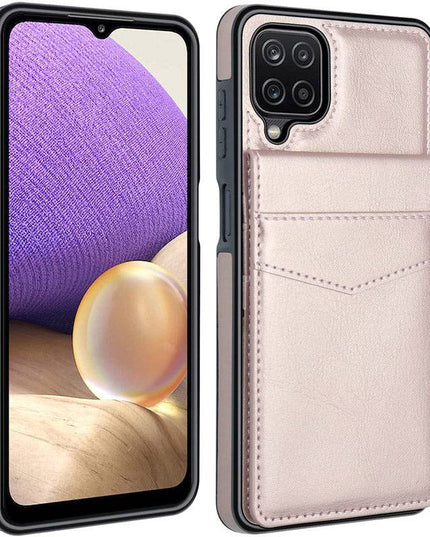 Dual Layer Lightweight Leather Wallet Case for Samsung Galaxy A12 - Libiyi