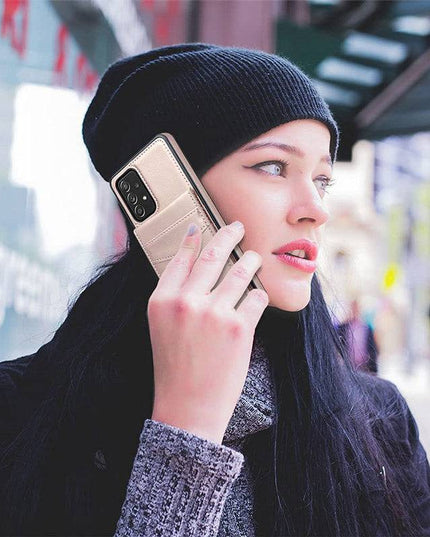 Dual Layer Lightweight Leather Wallet Case for Samsung Galaxy A52 - Libiyi