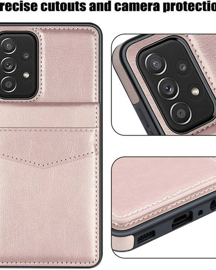 Dual Layer Lightweight Leather Wallet Case for Samsung Galaxy A52 - Libiyi