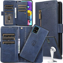Laden Sie das Bild in den Galerie-Viewer, Detachable Flip Folio Zipper Purse Phone Case For Samsung A Series - Libiyi