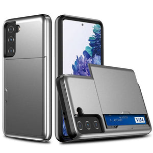 Rigide Flashy Porte-cartes Case For Samsung Galaxy S21(5G) - Libiyi