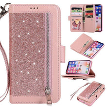 Load image into Gallery viewer, Bling Wallet Case with Wrist Strap for iPhone 12 Series - Libiyi