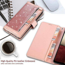 Load image into Gallery viewer, Bling Wallet Case with Wrist Strap for iPhone 13 Series - Libiyi