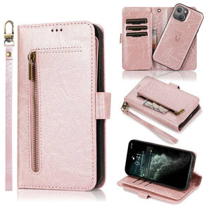 Detachable Flip Folio Zipper Purse Phone Case for iPhone 13 Series - Libiyi