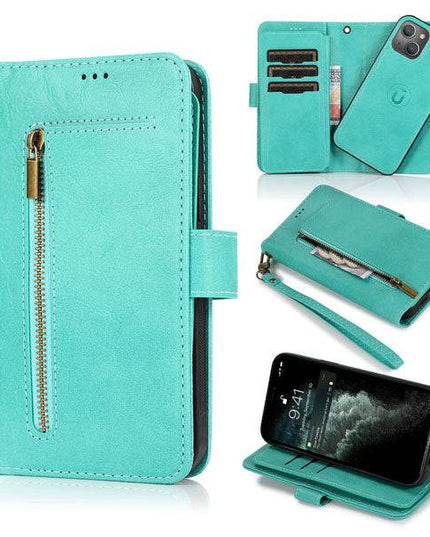 Detachable Flip Folio Zipper Purse Phone Case for iPhone 13 Series - Libiyi