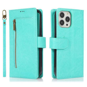 Detachable Flip Folio Zipper Purse Phone Case for iPhone - Libiyi