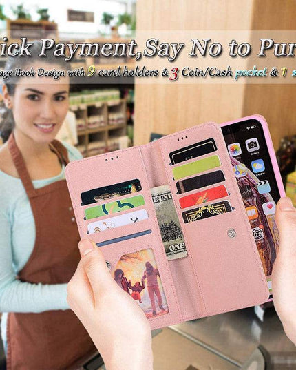 Bling Wallet Case with Wrist Strap for iPhone XR - Libiyi