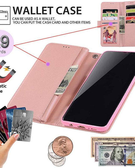 Bling Wallet Case with Wrist Strap for iPhone XR - Libiyi