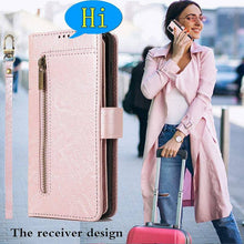 Load image into Gallery viewer, Detachable Flip Folio Zipper Purse Phone Case for Samsung Note 20 Series - Libiyi
