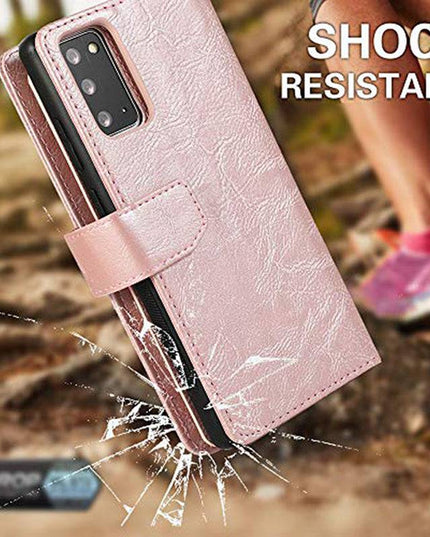 Detachable Flip Folio Zipper Purse Phone Case for Samsung Note Series - Libiyi