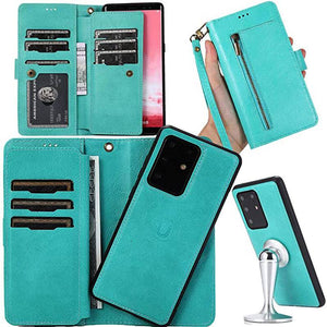Detachable Flip Folio Zipper Purse Phone Case for Samsung S20 Series - Libiyi