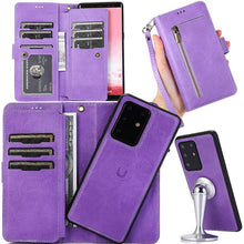 Load image into Gallery viewer, Detachable Flip Folio Zipper Purse Phone Case for Samsung S20 Series - Libiyi