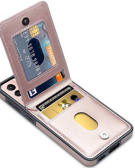 Dual Layer Lightweight Leather Wallet Case for Samsung Galaxy S21 - Libiyi