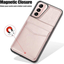 Load image into Gallery viewer, Dual Layer Lightweight Leather Wallet Case for Samsung Galaxy S21 Plus - Libiyi
