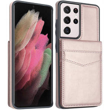 Laden Sie das Bild in den Galerie-Viewer, Dual Layer Lightweight Leather Wallet Case for Samsung Galaxy S21 Ultra - Libiyi