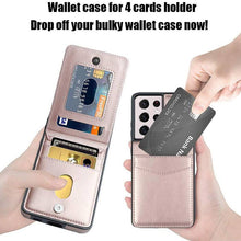 Load image into Gallery viewer, Dual Layer Lightweight Leather Wallet Case for Samsung Galaxy S21 Ultra - Libiyi