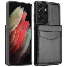 Laden Sie das Bild in den Galerie-Viewer, Dual Layer Lightweight Leather Wallet Case for Samsung Galaxy S21 Ultra - Libiyi
