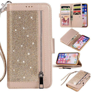 Bling Wallet Case with Wrist Strap for Samsung - Libiyi