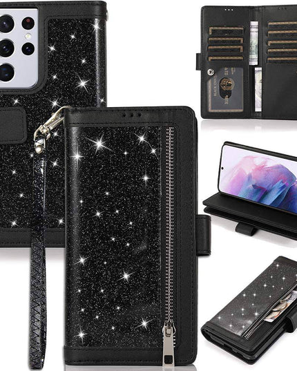 Bling Wallet Leather Case for Samsung S21 Ultra - Libiyi