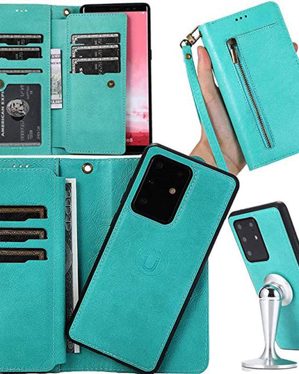 Detachable Flip Folio Zipper Purse Phone Case for Samsung - Libiyi