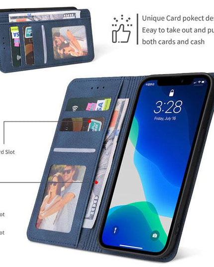 Luxury Leather Wallet Stand Flip Case For iPhone - Libiyi