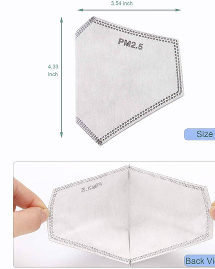 New 3D Cutting Five Layers Activated Carbon PM 2.5 Filter Replacements - Libiyi