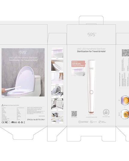 59S UVC Sterilizer Travel-Size Foldable Handheld Wand - Libiyi
