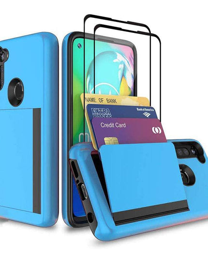 Armor Protective Card Holder Case for Samsung A11(US) With 2-Pack Screen Protectors - Libiyi