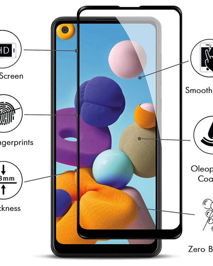 Armor Protective Card Holder Case for Samsung A21(US) With 1 PACK Screen Protector - Libiyi