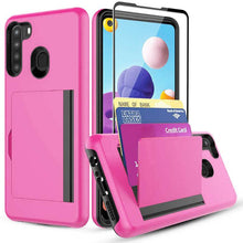Laden Sie das Bild in den Galerie-Viewer, Armor Protective Card Holder Case for Samsung A21(US) With 1 PACK Screen Protector - Libiyi
