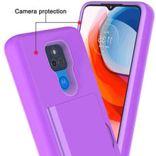 Load image into Gallery viewer, Armor Protective Card Holder Case for Moto G Play 2021 With Screen Protector - Libiyi