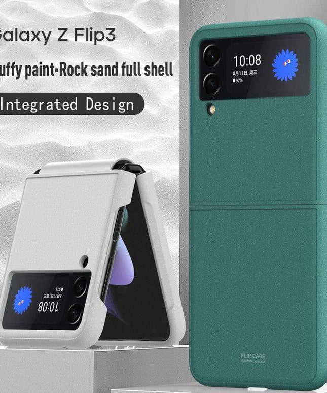 Fluffy paint-Rock Sand Full Shell Case for Samsung Galaxy Z Flip 3 5G - Libiyi