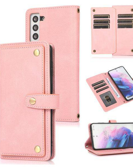 Leather Crossbody Shockproof Wallet Phone Case for Samsung S21 - Libiyi