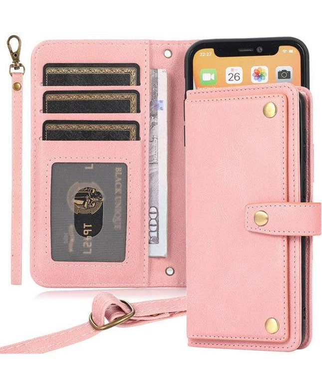 Leather Crossbody Shockproof Wallet Phone Case for iPhone 13 Series - Libiyi