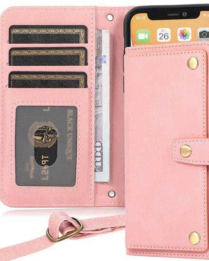 Leather Crossbody Shockproof Wallet Phone Case for Samsung S21 Ultra - Libiyi