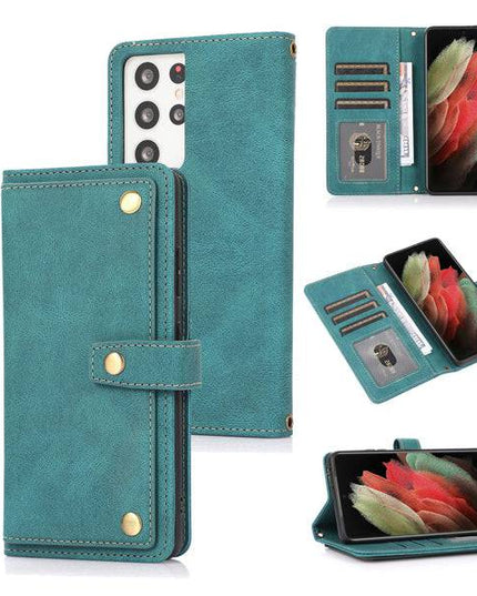 Leather Crossbody Shockproof Wallet Phone Case for Samsung S21 Ultra - Libiyi