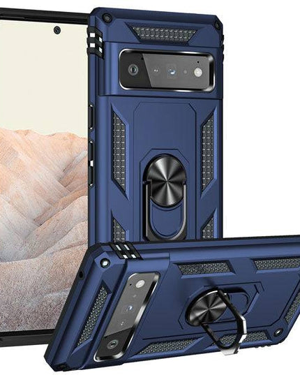 2022 Luxury Armor Ring Bracket Phone case For Google Pixel 6 Pro With 2-Pack Screen Protectors - Libiyi