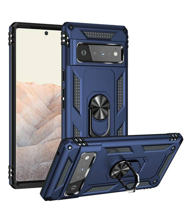 2022 Luxury Armor Ring Bracket Phone case For Google Pixel 6 Pro With 2-Pack Screen Protectors - Libiyi