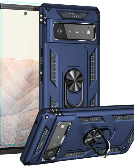 Luxury Armor Ring Bracket Phone case For Google Pixel 6 Pro With 1-Pack Screen Protector - Libiyi