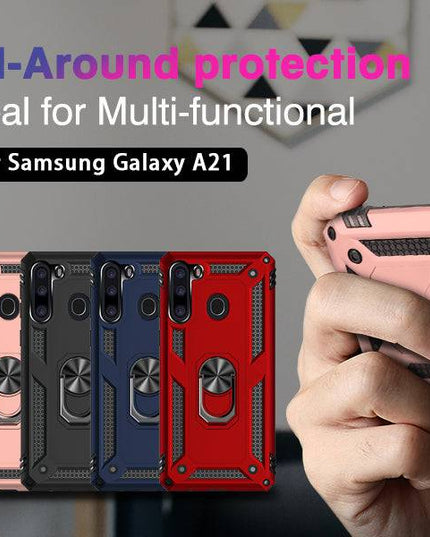 Luxury Armor Ring Bracket Phone Case For Samsung A21-Fast Delivery - Libiyi
