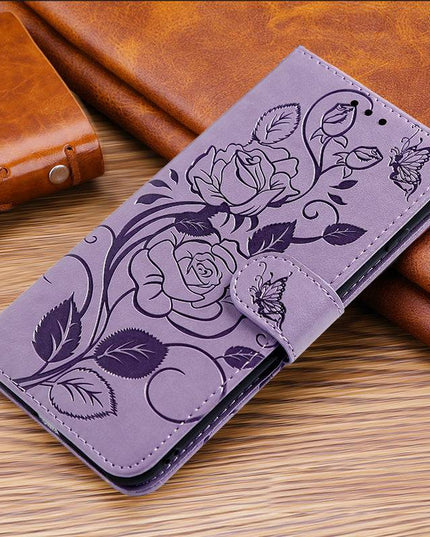 3D Embossed Rose Wallet Case For Samsung A32(5G) - Libiyi