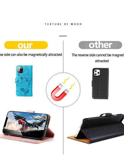 3D Embossed Rose Wallet Case For Samsung A52(4G/5G) - Libiyi