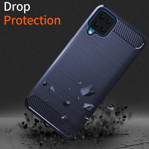 Luxury Carbon Fiber Case For Samsung A12 With 2-Pack Screen Protectors - Libiyi