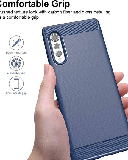 Luxury Carbon Fiber Case For LG Velvet With 2-Pack Screen Protectors - Libiyi