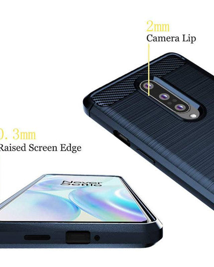 Luxury Carbon Fiber Case For OnePlus 8 With Screen Protector - Libiyi