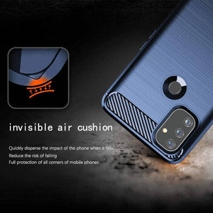 Luxury Carbon Fiber Case For OnePlus Nord N100 With Screen Protector - Libiyi