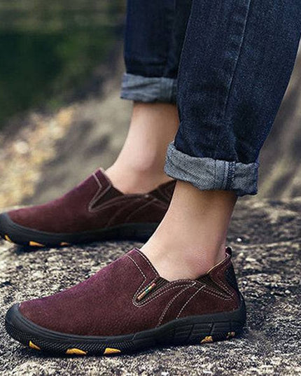 Men's Loafers & Slip-Ons Casual Daily Pigskin Breathable Non-slipping Wear Proof Walking Shoes - Libiyi