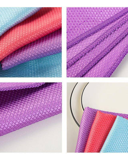 Fish Scale Microfiber Polishing Cleaning Cloth 5 Pcs - Libiyi